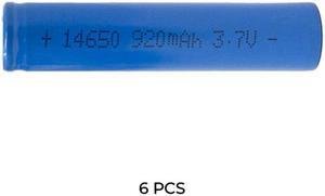6-Pack 7/5 AA 3.7 Volt Lithium Ion 14650 Batteries (920 mAh)