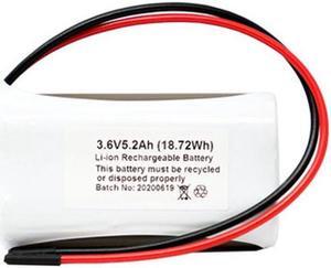 3.7 Volt Lithium Ion Battery Pack (5200 mAh) with Protection IC