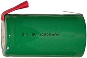 D NiMH Battery with Tabs (10000 mAh)