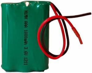 3.6 Volt NiMH Battery Pack with Leads (1000 mAh)