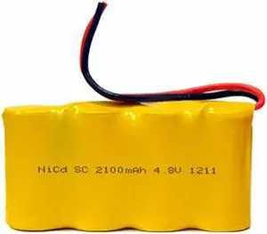 4.8 Volt NiCd Battery Pack (2100 mAh) with Leads