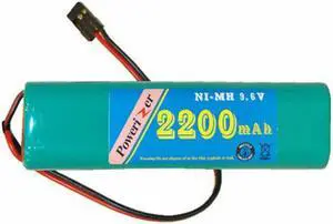 9.6 Volt Square NiMH Battery Pack (2200 mAh) with HiTech Connector