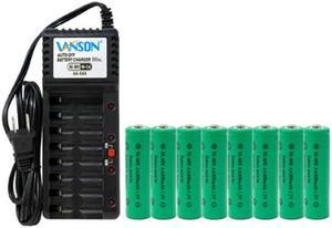 V-868 8 Bay AA & AAA Charger + 8 AA (800 mAh) NiMH Batteries