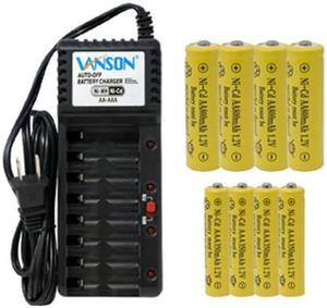 V-868 8 Bay AA & AAA Charger + 4 AA (800 mAh) + 4 AAA (350 mAh) NiCd Batteries