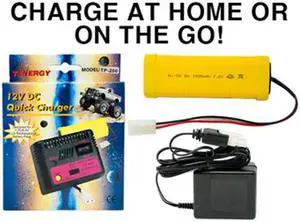 7.2 Volt NiCd Battery Pack (1500 mAh) + Wall + Car Chargers