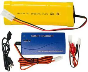 7.2 Volt NiCd Battery Pack (1500 mAh) + Universal Smart Charger
