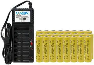 V-868 8 Bay AA & AAA Charger + 24 AA NiCd Batteries (800 mAh)