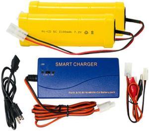 Universal Smart Charger + 2-Pack 7.2 Volt NiCd Battery Packs (2100 mAh)