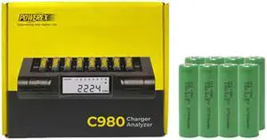 Powerex C980 Smart Charger & 8 AA NiMH Batteries (2700 mAh)