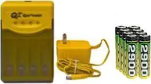 Quest Q2 Smart Charger + 8 AA NiMH AccuPower Batteries (2900 mAh)