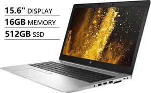 HP Elitebook 850 G6 15.6" Full HD FHD Business Laptop (Intel Quad-Core i7-8565U, 16GB DDR4, 512GB PCIe NVMe M.2 SSD) Fingerprint, Backlit, Type-C, Thunderbolt 3, HDMI, NFC, Windows 10 Pro 64-bit
