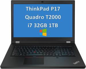 Lenovo Thinkpad P17 17.3" FHD (1920x1080) Mobile Workstation Laptop (Intel 6-Core i7-10750H, 32GB DDR4, 1TB PCIe SSD, Quadro T2000 4GB Graphics) Backlit, Thunderbolt, FP, Windows 10 Pro