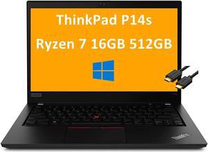 Lenovo ThinkPad P14s 14 FHD Thin Light Mobile Workstation Business Laptop AMD 8core Ryzen 7 Pro 4750U Beat i710750H 16GB RAM 512GB SSD Backlit Fingerprint WiFi 6 Win 10 Pro IST Cable