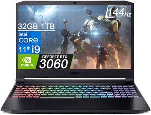 2022 Newest Acer Nitro 5 15.6" FHD 144Hz Gaming Laptop (Intel i9-11900H, 32GB RAM, 1TB PCle SSD, RTX 3060 6GB), RGB Backlit, Webcam, Killer Wi-Fi 6, DTS:X Audio, Ray Tracing, Windows 11 Home