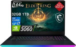 2022 MSI GE76 Raider 17.3" 144Hz (32GB DDR5 RAM, 1TB PCIe SSD, Intel 14-Core i7-12700H, RTX 3060 6GB), FHD Thin Bezel Gaming Laptop, Thunderbolt 4, Webcam, RGB Backlit, Windows 11 Home