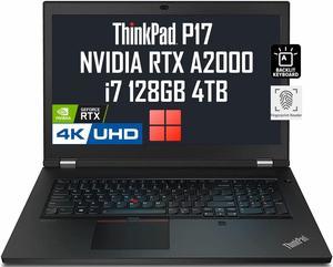 Lenovo ThinkPad P17 Gen 2 17.3" 4K UHD (Intel 8-Core i7-11800H, 128GB RAM, 4TB PCIe SSD, RTX A2000 4GB Graphics) Mobile Workstation Laptop, 2 x Thunderbolt 4, Backlit KB, Fingerprint, Win 11 Pro