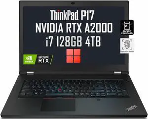 2022 Lenovo ThinkPad P17 Gen 2 17.3" FHD (Intel 8-Core i7-11800H, 128GB RAM, 4TB PCIe SSD, RTX A2000 4GB Graphics) IPS Mobile Workstation Laptop, 2 x Thunderbolt 4, Backlit KB, Fingerprint, Win 11 Pro