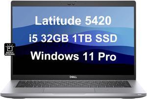 Dell Latitude 5420 5000 14" FHD (Intel 4-Core i5-1145G7 vPro, 32GB RAM, 1TB PCIe SSD) Business Laptop, Backlit Keyboard, Thunderbolt 4, Wi-Fi 6, Webcam, Win 11 Pro -2023 1 TB 32GB
