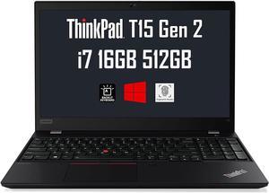 Lenovo Thinkpad T15 15.6" FHD (Intel 4-Core i7-1165G7, 16GB RAM, 512GB PCIe SSD, UHD Graphics) Full HD IPS Business Laptop, Backlit, 2x Thunderbolt 4, Fingerprint Reader, WiFi 6, Windows 10 Pro