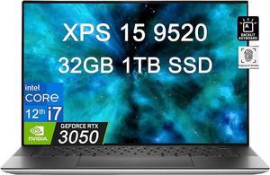Dell XPS 15 9520 15.6" FHD+ (Intel 12th Gen i7-12700H, 32GB DDR5 RAM, 1TB PCIe SSD, RTX 3050) Business Laptop, Backlit, Fingerprint, Thunderbolt4, Win 11 Home