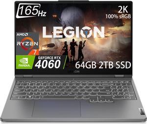 Lenovo Legion 5 Gaming Laptop 156 2K 165Hz AMD 8 Core Ryzen 7 7735HS Beat i712700H GeForce RTX 4060 8GB 64GB DDR5 RAM 2TB SSD Backlit Ethernet WiFi 6 Win 11 Home 2023 Storm Grey