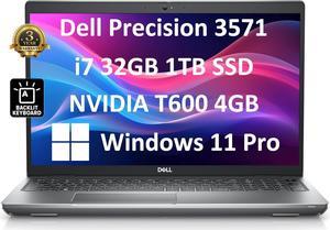 Dell Precision 3571 3000 Mobile Workstation 156 FHD Intel 14Core i712800H 32GB DDR5 RAM 1TB SSD NVIDIA T600 Business Laptop Backlit 3Year Warranty Webcam WiFi 6E Win 11 Pro Gray