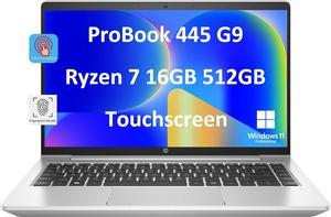 HP ProBook 445 G9 Business Laptop 14 FHD Touchscreen AMD Ryzen 7 5825U 16GB RAM 512GB SSD 8Core Beats i71165G7 Fingerprint Webcam Ethernet Wolf Pro Security Win 11 Pro Silver 2024