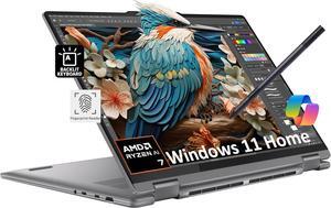 Lenovo Yoga 7 7i 2-in-1 Laptop (16" FHD+ Touchscreen, AMD Ryzen 7 8840HS (Beat i7-1355U), 16GB RAM, 1TB SSD, IST Precision Pen), AI PC, Backlit, Fingerprint, FHD IR Webcam, Win 11 Home, Arctic Grey
