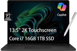 Microsoft Surface Laptop 5 Laptop (13.5" 2K Touchscreen, Intel 10-Core i7-1265U, 16GB LPDDR5X, 1TB SSD), IST Active Pen, 18-Hr Battery Life, Backlit, Wi-Fi 6, Webcam, Win 11 Pro w/AI Copilot, Black