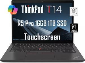 Lenovo ThinkPad T14 Business Laptop (14" FHD+ Touchscreen, AMD Ryzen 5 PRO 6650U, 16GB RAM, 1TB SSD, 6-Core (Beat i7-1250U)), Backlit, Fingerprint, 1080p Webcam, Wi-Fi 6E, Win 11 Pro w / AI Copilot