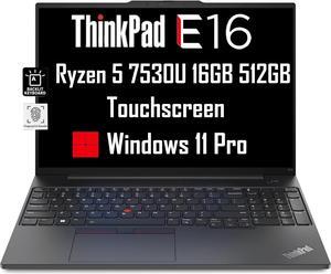 Lenovo ThinkPad E16 Business Laptop (16" FHD+ Touchscreen, AMD Ryzen 5 7530U, 16GB RAM, 512GB SSD, (8-Core Beat i7-1165G7)) Fingerprint, Backlit, FHD Webcam, WiFi 6, Ethernet, Win 11 Pro, Black Lenovo ThinkPad E16 Business Laptop (16" FHD+ Touchscreen, AMD Ryzen 5 7530U, 16GB RAM, 512GB SSD, (8-Core Beat i7-1165G7)) Fingerprint, Backlit, FHD Webcam, WiFi 6, Ethernet, Win 11 Pro, Black