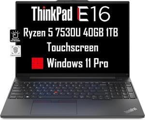 Lenovo ThinkPad E16 Business Laptop (16" FHD+ Touchscreen, AMD Ryzen 5 7530U, 40GB RAM, 1TB SSD, (8-Core Beat i7-1165G7)) Fingerprint, Backlit, FHD Webcam, WiFi 6, Ethernet, Win 11 Pro, Black Lenovo ThinkPad E16 Business Laptop (16" FHD+ Touchscreen, AMD Ryzen 5 7530U, 40GB RAM, 1TB SSD, (8-Core Beat i7-1165G7)) Fingerprint, Backlit, FHD Webcam, WiFi 6, Ethernet, Win 11 Pro, Black