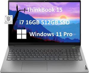 Lenovo ThinkBook 15 Gen 4 Business Laptop (15.6" FHD Anti-Glare, Intel 10-Core i7-1255U, 16GB RAM, 512GB SSD), FHD Webcam, Narrow Bezel, Fingerprint Reader, Wi-Fi 6, Ethernet, Win 11 Pro, Grey