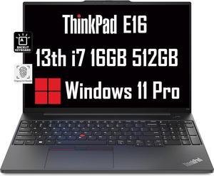 Lenovo ThinkPad E16 Business Laptop (16" FHD+ Anti-glare, Intel 13th Gen 10-Core i7-1355U, 16GB RAM, 512GB SSD), Backlit, Fingerprint Reader, FHD Webcam, Ethernet, Wi-Fi 6, Win 11 Pro, Black
