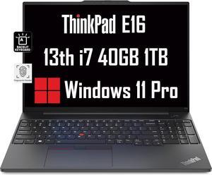 Lenovo ThinkPad E16 Business Laptop (16" FHD+ Anti-glare, Intel 13th Gen 10-Core i7-1355U, 40GB RAM, 1TB SSD), Backlit, Fingerprint Reader, FHD Webcam, Ethernet, Wi-Fi 6, Win 11 Pro, Black
