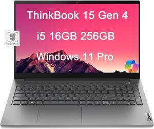 Lenovo ThinkBook 15 Gen 4 Business Laptop (15.6" FHD Anti-glare, Intel 10-Core i5-1235U, 16GB RAM, 256GB SSD), Narrow Bezel, Fingerprint, 1080p Webcam, Thunderbolt 4, Win 11 Pro w/AI Copilot, Grey