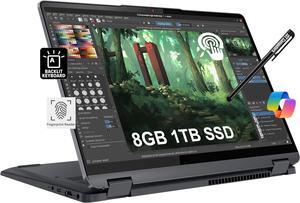 Lenovo IdeaPad Flex 5i 2-in-1 Laptop (14" FHD+ Touchscreen, Intel Core i3-1215U, 8GB RAM, 1TB SSD) Convertible, Fingerprint, FHD Webcam, 9-Hr Battery Life, IST Pen, Win 11 Home in S Mode, Grey