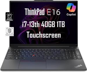 Lenovo ThinkPad E16 Business Laptop (16" FHD+ Touchscreen, Intel 13th Gen 10-Core i7-1355U, 40GB RAM, 1TB SSD) Backlit, Fingerprint, FHD Webcam, Ethernet, Thunderbolt 4, Win 11 Pro w/ Copilot