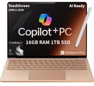 Microsoft Surface Laptop 7 AI Copilot+ PC for Business (13.8" 2K+ Touchscreen, Snapdragon X Plus, 16GB LPDDR5X, 1TB SSD, IST Pen), 20-Hr Long Battery Life, Backlit, Wi-Fi 7, Webcam, Win 11 Pro, Dune