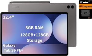 SAMSUNG Galaxy Tab S9 FE+ Plus Android Tablet (12.4 Touchscreen, 8GB RAM, 256GB Storage, 18-hr Long Battery Life, S Pen, 1 Front Camera + 2 Rear Cameras, Lightweight Durable Design) SM-X610, Gray