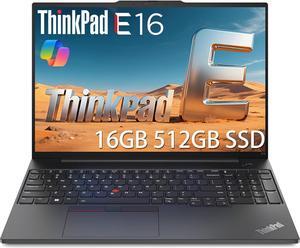 Lenovo ThinkPad E16 Gen 2 Business Laptop (16" FHD+ Anti-glare, AMD Ryzen 5 7535U (> Intel i7-1360P), 16GB DDR5, 512GB SSD) Fingerprint, Backlit, RGB Webcam, Wi-Fi, RJ-45, Win 11 Pro w/ AI Copilot
