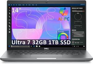 Dell Precision 3490 3000 Mobile Workstation Laptop (14" FHD, Intel 16-Core Ultra 7 155H, 32GB DDR5, 1TB SSD), AI PC for Designer, Engineer, Fingerprint, 2x Thunderbolt 4, 1080p Webcam, Win 11 Pro
