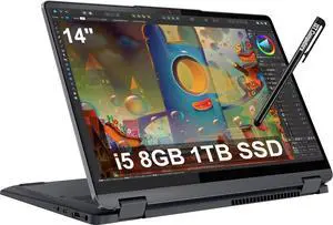 Lenovo IdeaPad Flex 5i 2-in-1 Laptop (14" FHD+ Touchscreen, Intel Core i5-1235U, 8GB RAM, 1TB SSD) Convertible, Fingerprint, Backlit, 1080p Webcam, 9-Hr Battery Life, IST Pen, Win 11 Home S Mode Lenovo IdeaPad Flex 5i 2-in-1 Laptop (14" FHD+ Touchscreen, Intel Core i5-1235U, 8GB RAM, 1TB SSD) Convertible, Fingerprint, Backlit, 1080p Webcam, 9-Hr Battery Life, IST Pen, Win 11 Home S Mode