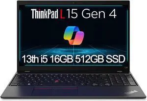 Lenovo ThinkPad L15 Business Laptop (15.6" FHD, Intel 10-Core i5-1335U (> i7-1255U), 16GB RAM, 512GB SSD), Backlit, Fingerprint, Webcam, Numeric Keypad, Thunderbolt 4, Ethernet, Win 11 Pro w/Copilot Lenovo ThinkPad L15 Business Laptop (15.6" FHD, Intel 10-Core i5-1335U (> i7-1255U), 16GB RAM, 512GB SSD), Backlit, Fingerprint, Webcam, Numeric Keypad, Thunderbolt 4, Ethernet, Win 11 Pro w/Copilot