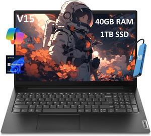 Lenovo V15 Gen 4 (15.6" FHD Anti-Glare, 13th Intel Core i5-13420H (Beat i7-1255U), 40GB RAM, 1TB SSD) for Business, Home, Military Grade, Ethernet, IST Hub, Win 11 Pro w/AI Copilot, Black