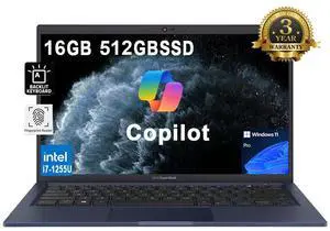 ASUS ExpertBook B1 Laptop (14" FHD, Intel 10-core i7-1255U, 16GB RAM, 512GB SSD) for Small Business, Traveling, Engineering, Backlit, Fingerprint, 3-Yr WRT, Win 11 Pro w/AI Copilot, Black ASUS ExpertBook B1 Laptop (14" FHD, Intel 10-core i7-1255U, 16GB RAM, 512GB SSD) for Small Business, Traveling, Engineering, Backlit, Fingerprint, 3-Yr WRT, Win 11 Pro w/AI Copilot, Black