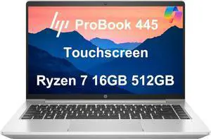 HP Latest ProBook 445 G9 Business Laptop (14" FHD Touchscreen, 16GB RAM, 512GB SSD, AMD Ryzen 7 5825U (> Intel i7-1165G7)) FP, IR Webcam, Ethernet, Wolf Pro Security, Win 11 Pro w/Copilot, Silver HP Latest ProBook 445 G9 Business Laptop (14" FHD Touchscreen, 16GB RAM, 512GB SSD, AMD Ryzen 7 5825U (> Intel i7-1165G7)) FP, IR Webcam, Ethernet, Wolf Pro Security, Win 11 Pro w/Copilot, Silver