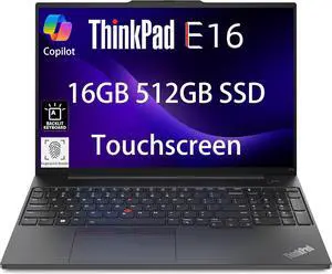 Lenovo ThinkPad E16 Business Laptop (16" FHD+ Touchscreen, AMD Ryzen 5 7530U, 16GB RAM, 512GB SSD, (8-Core Beat i7-1165G7)) Fingerprint, Backlit, FHD Webcam, WiFi 6, Ethernet, Win 11 Pro, Black Lenovo ThinkPad E16 Business Laptop (16" FHD+ Touchscreen, AMD Ryzen 5 7530U, 16GB RAM, 512GB SSD, (8-Core Beat i7-1165G7)) Fingerprint, Backlit, FHD Webcam, WiFi 6, Ethernet, Win 11 Pro, Black