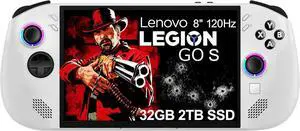 Lenovo Legion Go S 8" 120Hz Gaming Handheld PC (FHD+ Touchscreen, AMD Ryzen Z2 Go, 32GB DDR5 RAM, 2TB SSD, AMD Radeon graphics) Mobile Gaming Console, MicroSD Card Reader, Wi-Fi 6E, Win 11 Home, 2025