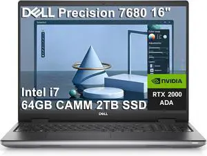 Dell Precision 7000 7680 Mobile Workstation Laptop (NVIDIA RTX 2000 Ada 8GB, 16" FHD+, Intel Core i7-13850HX (> Ultra 7-155U), 64GB LPCAMM2 DDR5, 2TB SSD) Pro Max for Engineer, Designer, Win 11 Pro Dell Precision 7000 7680 Mobile Workstation Laptop (NVIDIA RTX 2000 Ada 8GB, 16" FHD+, Intel Core i7-13850HX (> Ultra 7-155U), 64GB LPCAMM2 DDR5, 2TB SSD) Pro Max for Engineer, Designer, Win 11 Pro